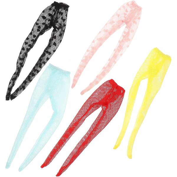 VICASKY 5 Stück Spitzenstrümpfe für Puppen – elastische und dekorative Accessoires