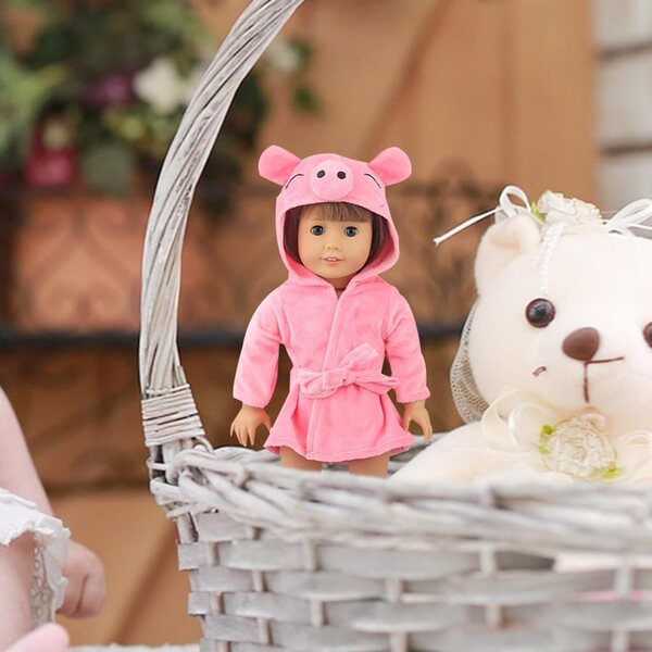 Toyvian Schweineförmiges Kleid für 43-cm-Puppe, einfach zu tragendes und widerstandsfähiges Kostüm