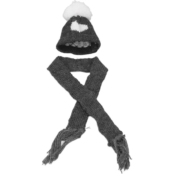 Mini cappello e sciarpa maglia 1/12 per bambole, accessori inverno per casa delle bambole