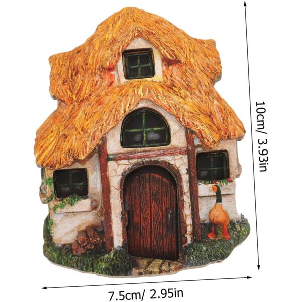 Happyyami Mini-Feentür aus Holz für Garten und Innenhof, mehrfarbige Feendekoration