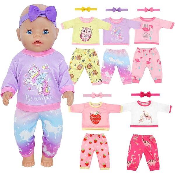 Set 5 vestiti rosa per bambole 30-45 cm - Abiti moda per bambole Orizizhic