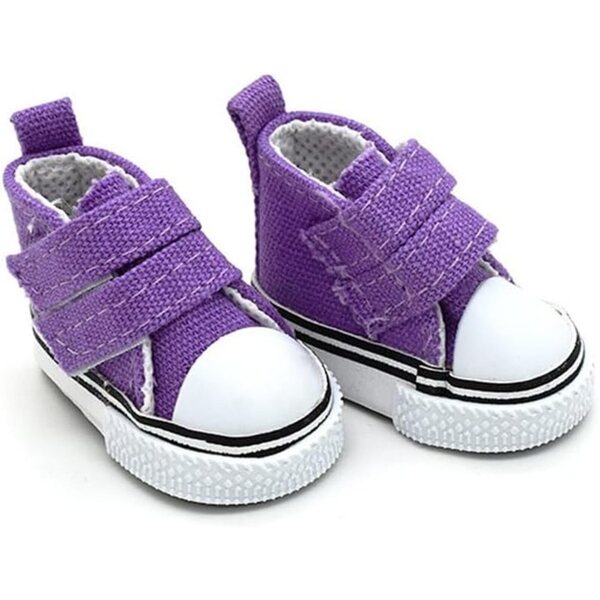 Lila Canvas-Schuhe für 1/6 BJD-Puppe, widerstandsfähiges und hochwertiges Zubehör 5 cm