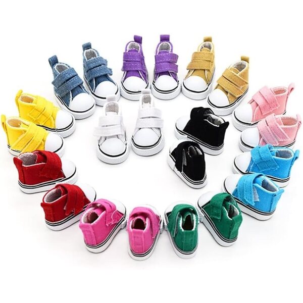 Lila Canvas-Schuhe für 1/6 BJD-Puppe, widerstandsfähiges und hochwertiges Zubehör 5 cm