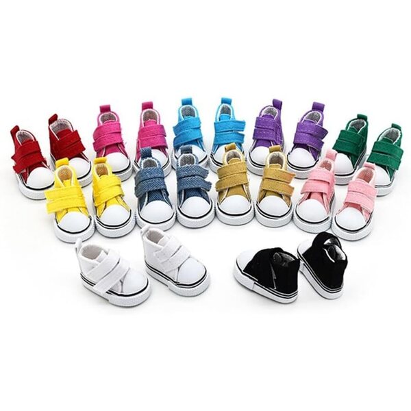 Lila Canvas-Schuhe für 1/6 BJD-Puppe, widerstandsfähiges und hochwertiges Zubehör 5 cm