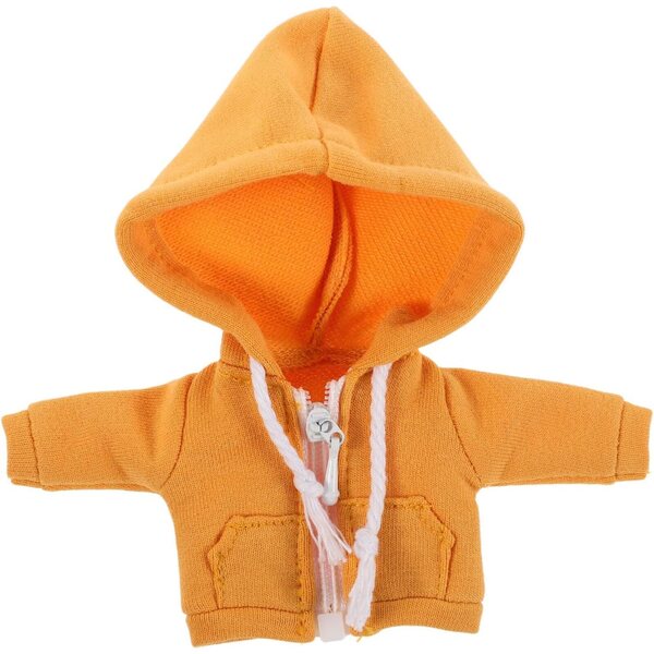 Felpa con Cappuccio Gialla per Bambola Miniatura 12 cm - Abbigliamento Fai da Te Creativo