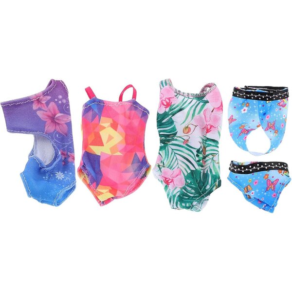 ifundom 4 set costumi da bagno per bambole - vestiti estivi miniatura colorati e riutilizzabili