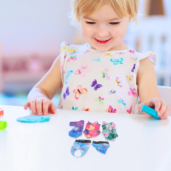ifundom 4 set costumi da bagno per bambole - vestiti estivi miniatura colorati e riutilizzabili