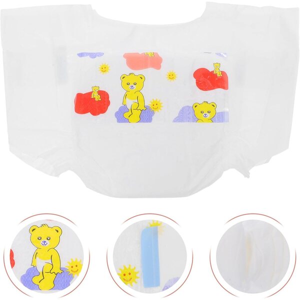 Pannolini per bambole realistiche 5 pezzi in carta morbida 30 cm - Accessori gioco ruolo