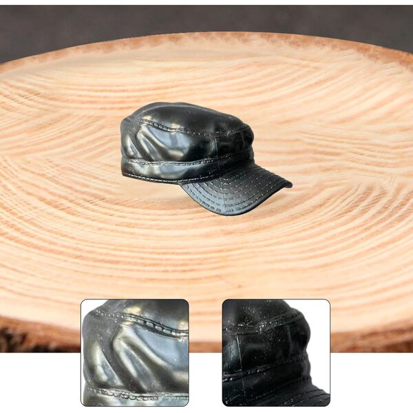 Cappello baseball nero per action figure 1/6 TISHITA gomma morbida 5,5x3 cm