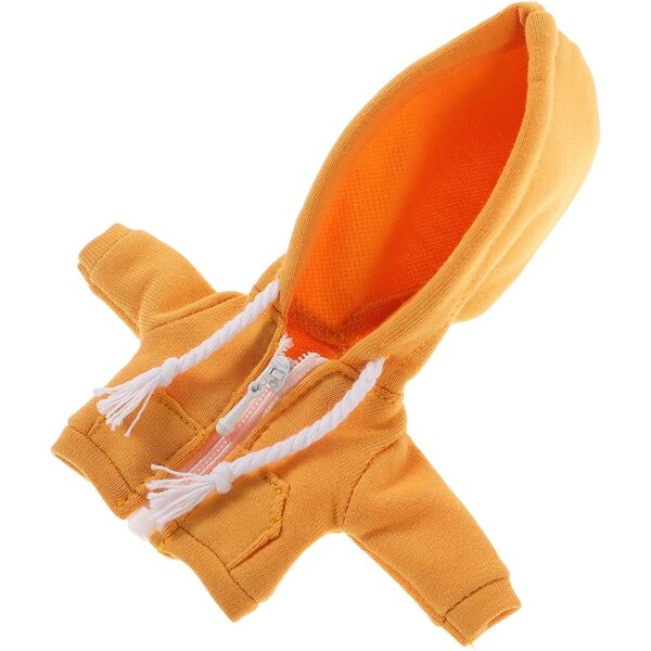 Felpa Cappuccio Gialla per Bambola 12 cm - Mini Outfit Creativo e Moda Fai da Te