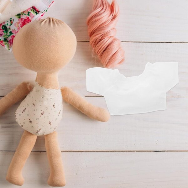 ORFOFE Set 6 Magliette Bianche per Orsetti di Peluche 13 cm, Abbigliamento Morbido e Artigianale