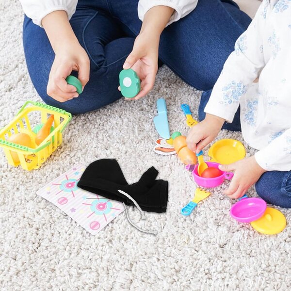 HEMOTON Felpa Cappuccio Nera per Mini Bambole, Accessorio Moda Resistente e Confortevole