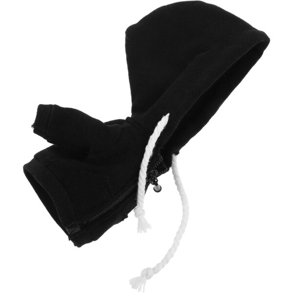 Felpa Cappuccio Nera per Bambole 12 cm | Vestito Mini Accessorio Moda Alasum