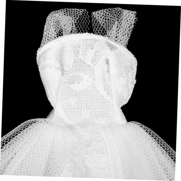 Abito da Sposa per Bambola Piccolo Bianco Elegante e Leggero in Poliestere