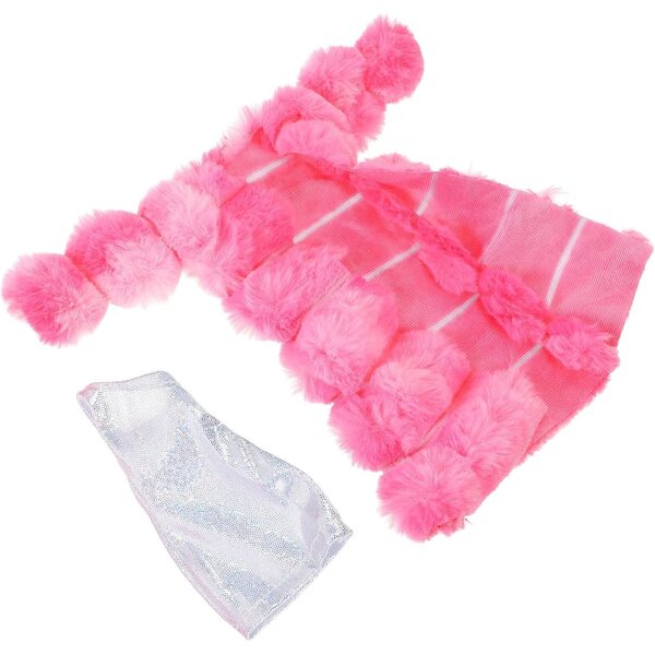 GARVALON Plüschweste und T-Shirt-Set für Puppen 27–29 cm, weiche und trendige Kleidung