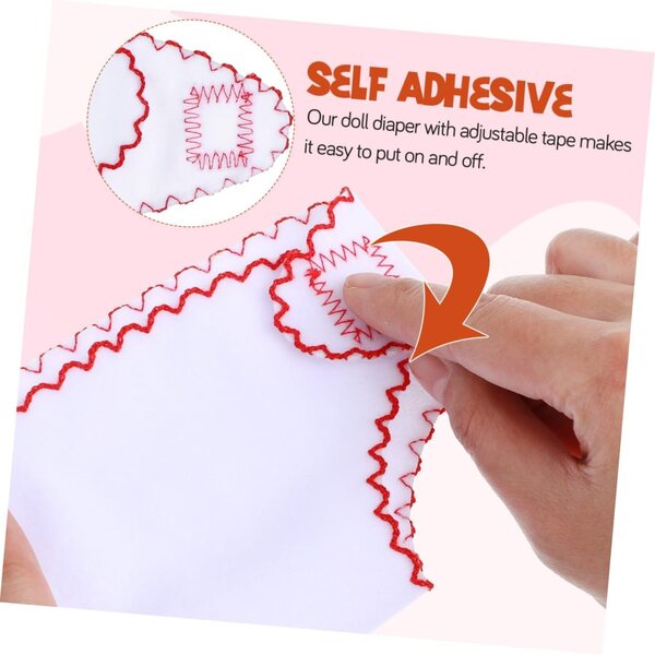 HEMOTON Pannolini Riutilizzabili per Bambole 18" - Set Accessori Colorati e Facili da Pulire