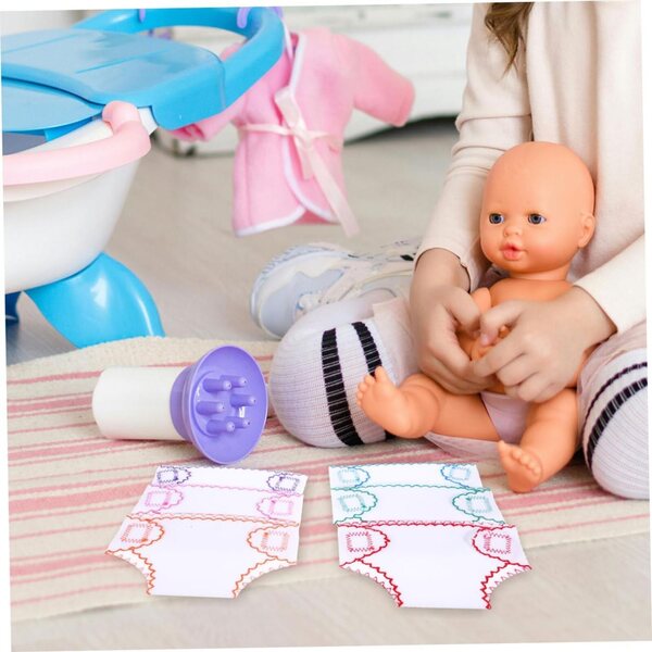 HEMOTON Pannolini Riutilizzabili per Bambole 18" - Set Accessori Colorati e Facili da Pulire