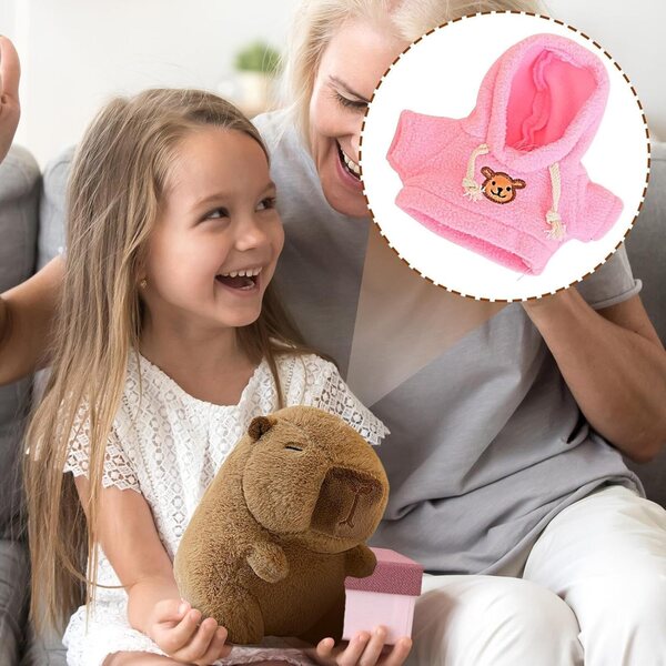 Felpa con cappuccio per bambole Capybara 7,87-9,84 pollici, abbigliamento peluche morbido