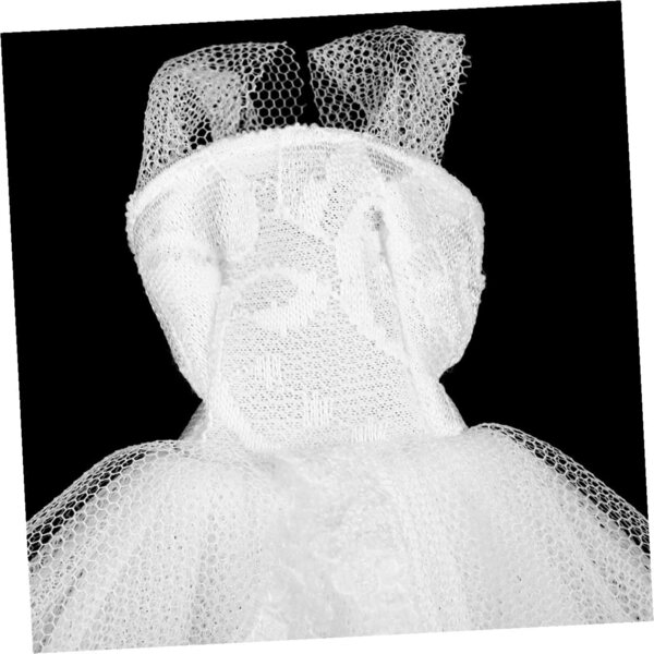 Abito da Sposa per Bambola Bianco Miniatura, Accessorio Decorativo Elegante e Riutilizzabile