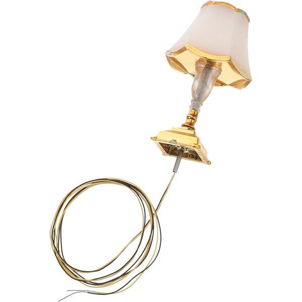 INOOMP Lampada da Tavolo Vintage LED per Casa delle Bambole, Miniatura Decorativa in Plastica e Metallo