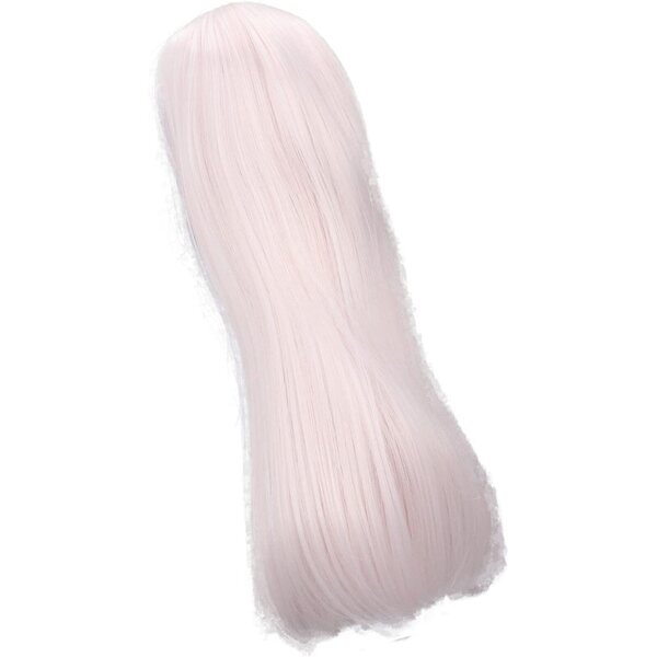 Parrucca per Bambola 1/3 Rosa Scuro, Fibra Resistente al Calore 8-9 Pollici