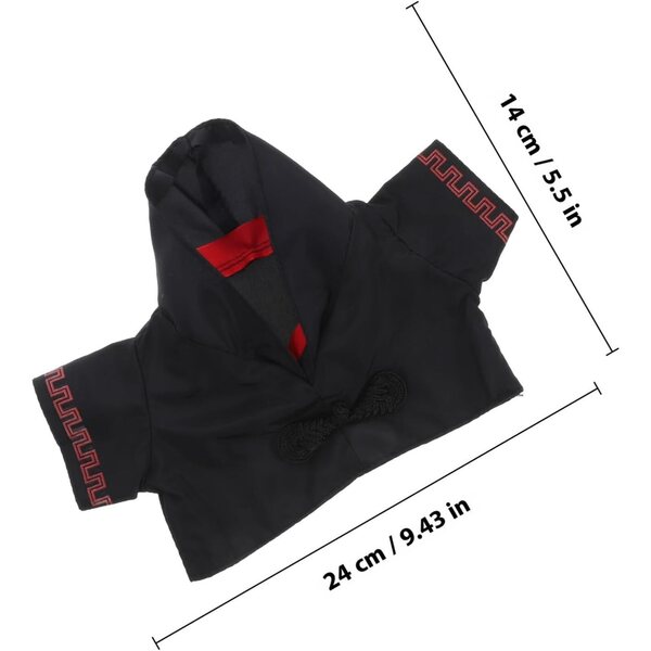 WOONEKY Set Costume Laurea per Bambola con Cappello, Giacca Nera e Certificato