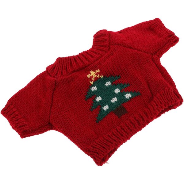 Maglione Rosso per Orso di Peluche - Vestito Fai da Te in Lana Morbida e Riutilizzabile