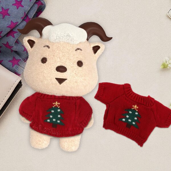 Maglione Rosso per Orso di Peluche - Vestito Fai da Te in Lana Morbida e Riutilizzabile