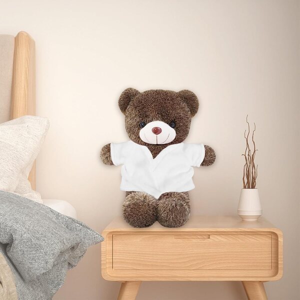 Vestaglia di Peluche Bianca per Mini Orsetti e Bambole - Set Accessori Vasca Bambini