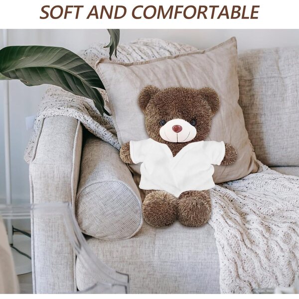 Vestaglia di Peluche Bianca per Mini Orsetti e Bambole - Set Accessori Vasca Bambini
