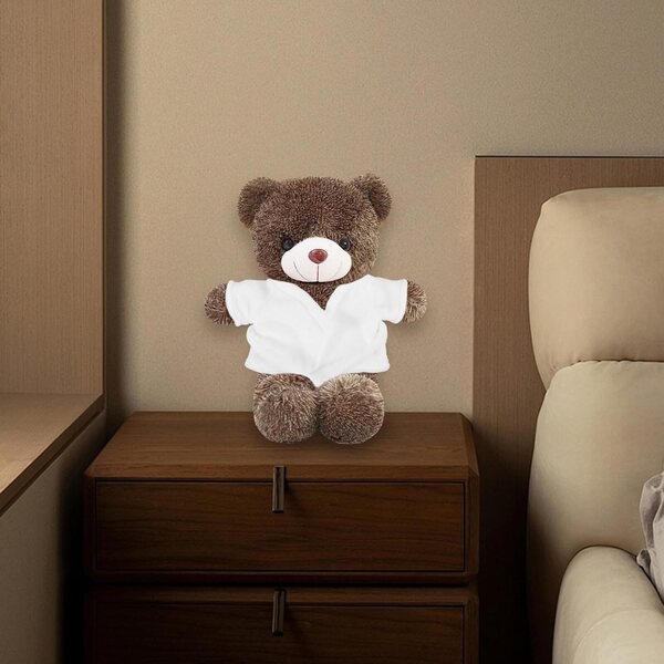 Vestaglia di Peluche Bianca per Mini Orsetti e Bambole - Set Accessori Vasca Bambini