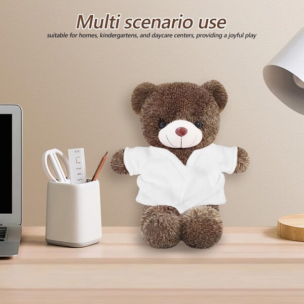 Vestaglia di Peluche Bianca per Mini Orsetti e Bambole - Set Accessori Vasca Bambini