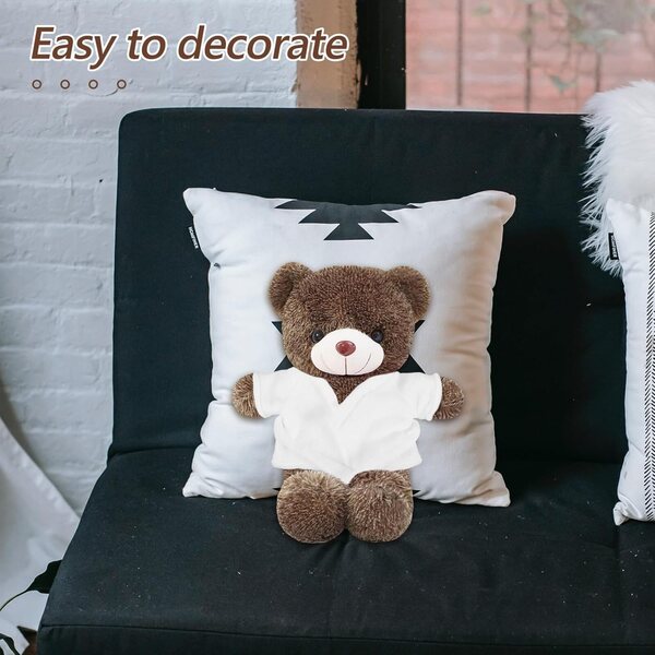 Vestaglia di Peluche Bianca per Mini Orsetti e Bambole - Set Accessori Vasca Bambini