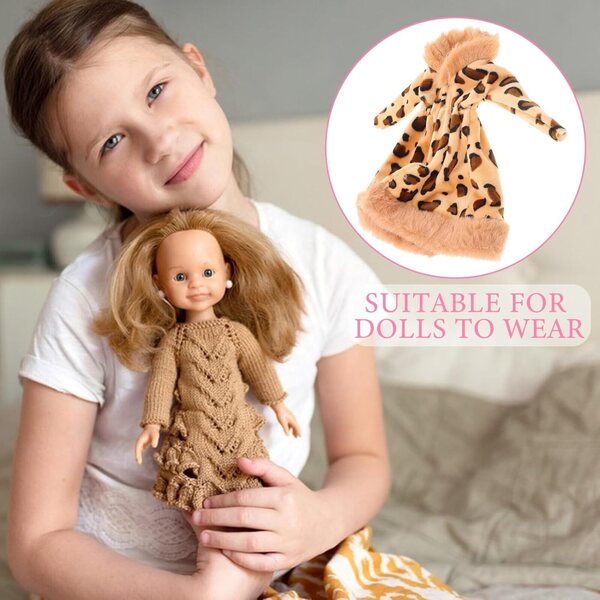 ERINGOGO Cappotto in Peluche per Bambole Mini da 30 cm, Abito Morbido e Decorativo