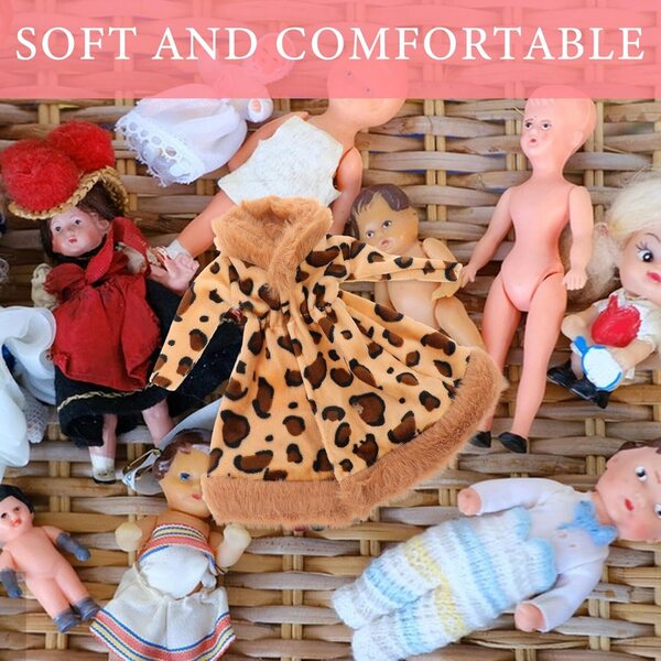 ERINGOGO Cappotto in Peluche per Bambole Mini da 30 cm, Abito Morbido e Decorativo