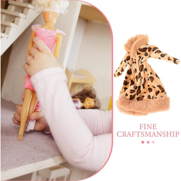 ERINGOGO Cappotto in Peluche per Bambole Mini da 30 cm, Abito Morbido e Decorativo