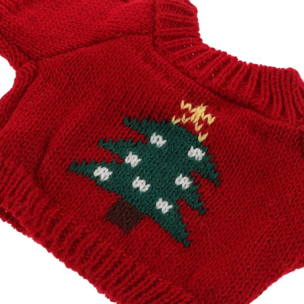 HEMOTON Maglione Rosso Fatti a Mano per Orsetto di Peluche - Vestito Sostituibile e Creativo