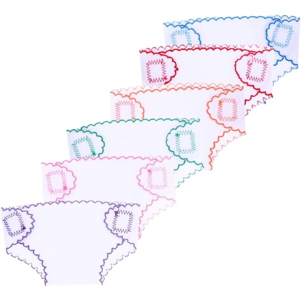 Alasum Set 6 Pannolini per Bambole 18 Pollici in Tessuto Colorati e Riutilizzabili