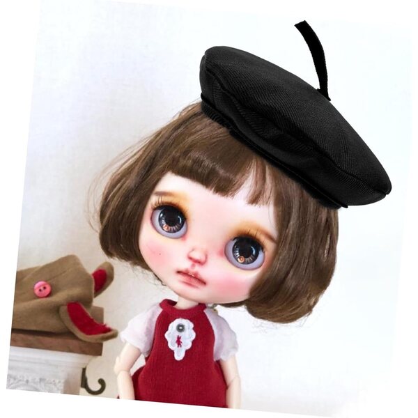 ifundom Mini Cappelli per Bambole 20 cm - Berretto Nero Resistente per Decorazioni e Fai da Te