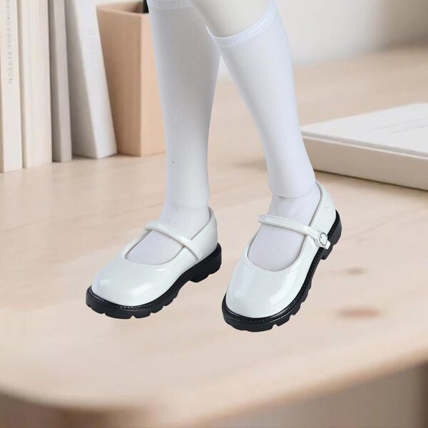 Harilla-Schuhe für 1/4-BJD-Puppen aus strapazierfähigem und vielseitigem PU, Weiß