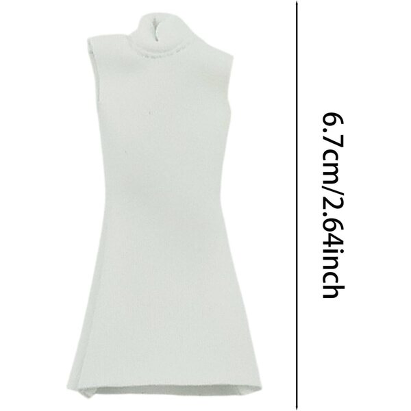 Gonna bianca 1/12 per action figure femminili, accessorio abbigliamento collezionisti