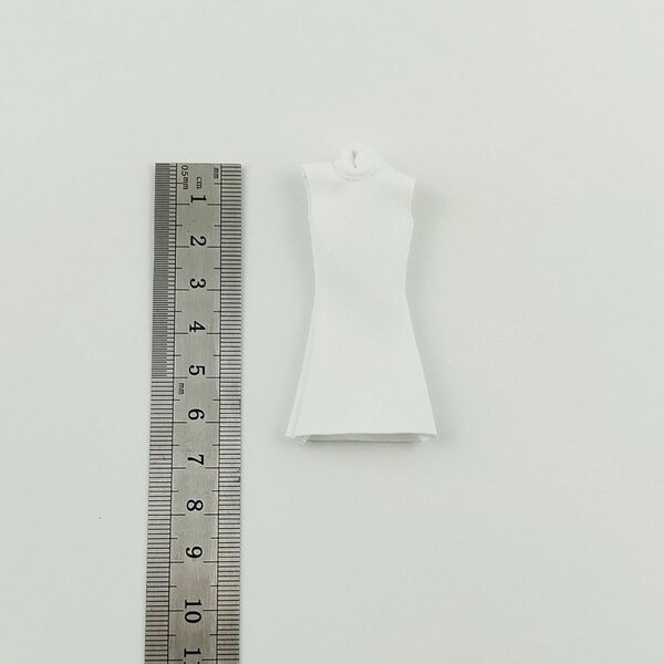 Gonna bianca 1/12 per action figure femminili, accessorio abbigliamento collezionisti