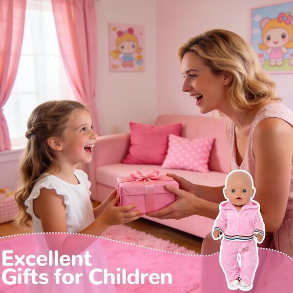 Puppenkleidung 35,5-45,7 cm rosa Overall-Set 2-teilig YAEGIMHT