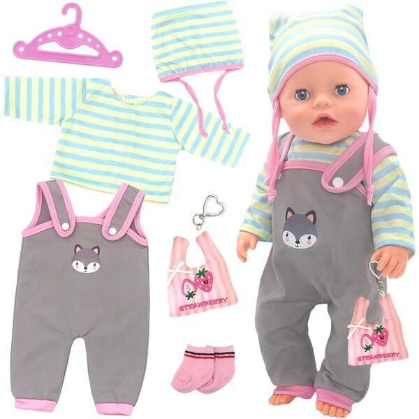 Vestiti per bambole 35,5-45,7 cm in tessuto koala grigio con gancio