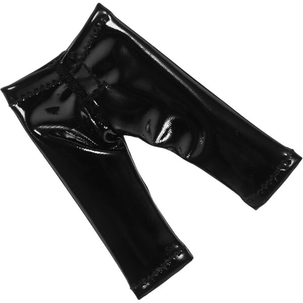Pantaloni in Pelle Nera per Bambole Ob11, Accessori Pratici e Riutilizzabili