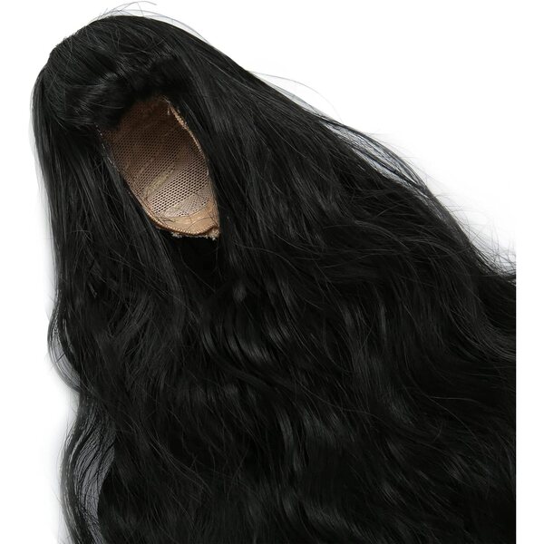 1/6 Silky Fiber Thermal Curly Doll Perücke 15,5–17 cm Baxnore Schwarz
