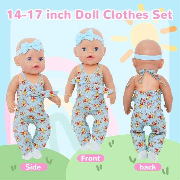 Vestiti per bambole 35-53 cm blu - abbigliamento Orizizhic
