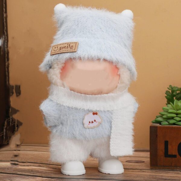 Set 5 vestiti moda per bambole 17 cm Lububu in cotone morbido e design cartoon