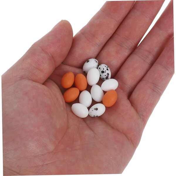 Vaguelly 30 Uova Miniature in Resina Realistiche per Decorazioni Fai da Te