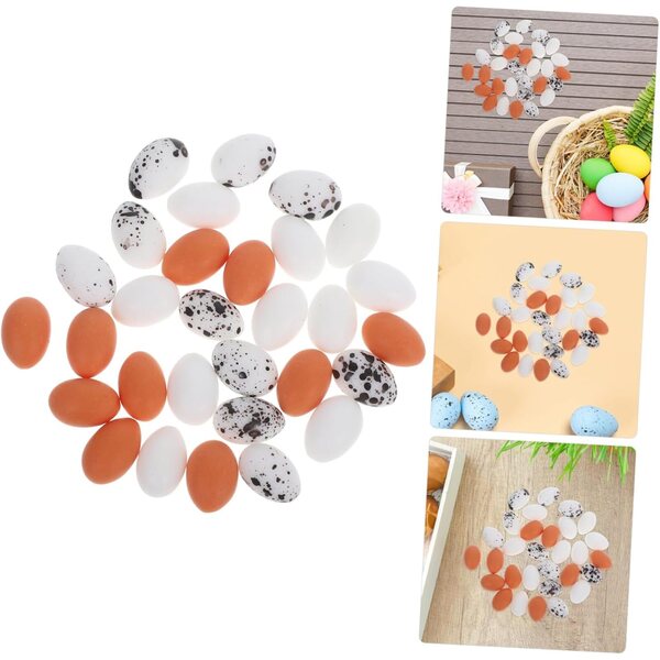 Vaguelly 30 Uova Miniature in Resina Realistiche per Decorazioni Fai da Te